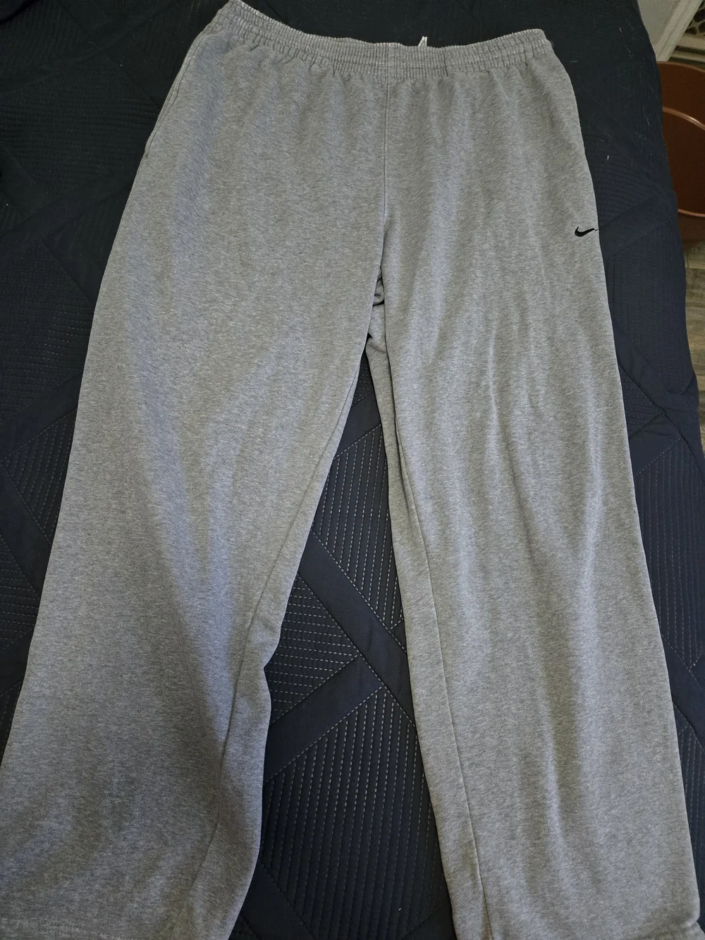 Nike Grey Sweatpants with Swoosh Logo #473